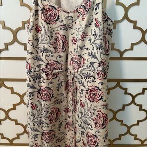 Madewell Cream Floral Mini Dress